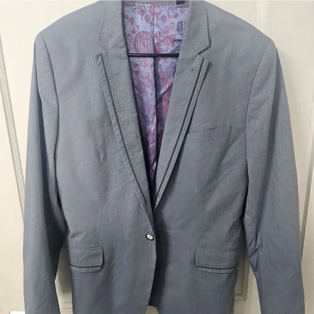 Ted Baker London women's blazer sz 6-8. Blue pin stripes